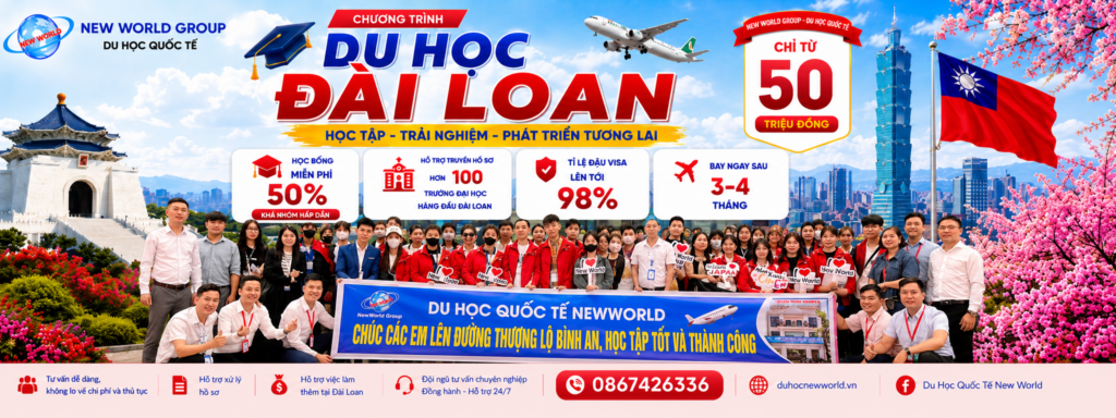 Du học đài loan new world